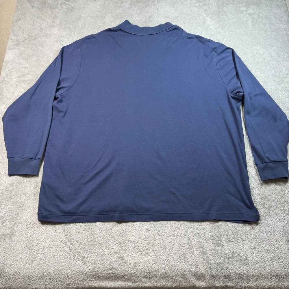 Polo Ralph Lauren Long Sleeve Polo Shirt Mens 3XB Blue Cotton Big & Tall
